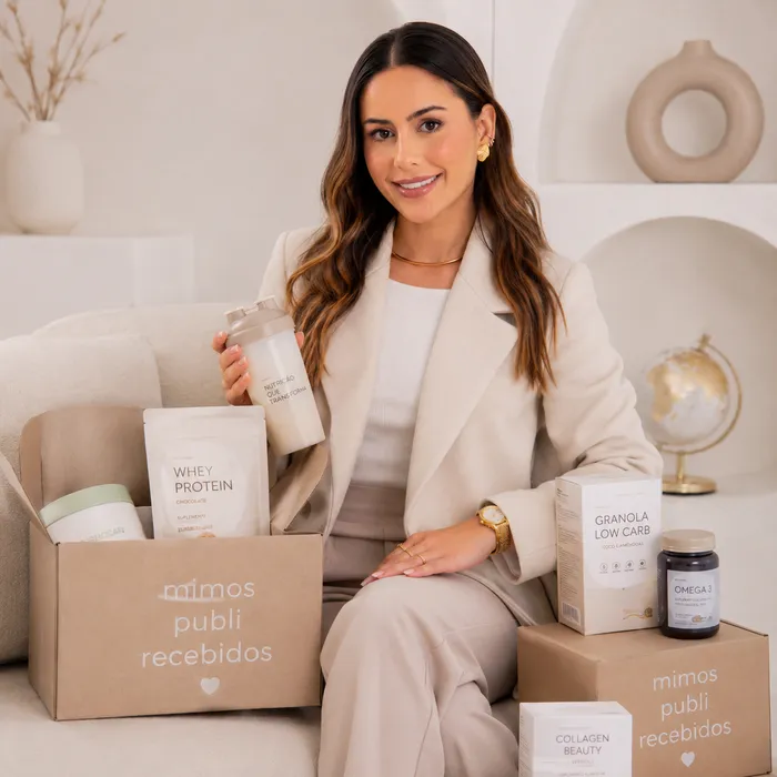 Ruama Cori com produtos de marcas parceiras